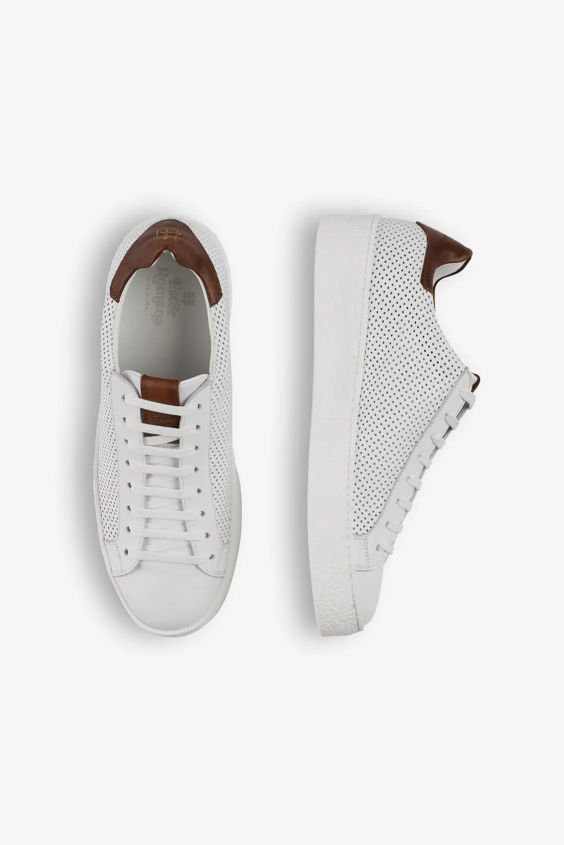 Ester Romana Perforated White Sneakers - Image 2