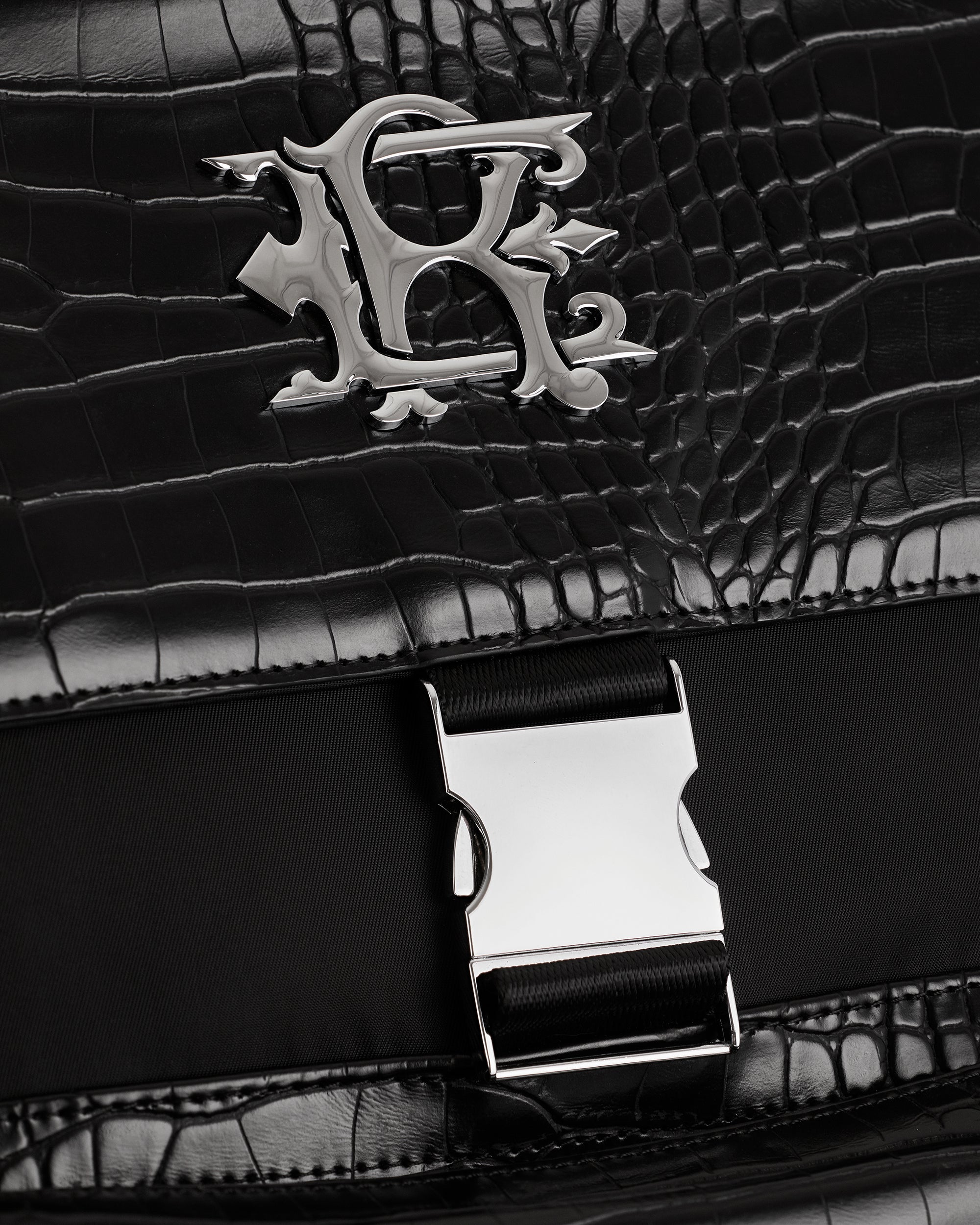 Giacobbe Black Croc Backpack - Image 2
