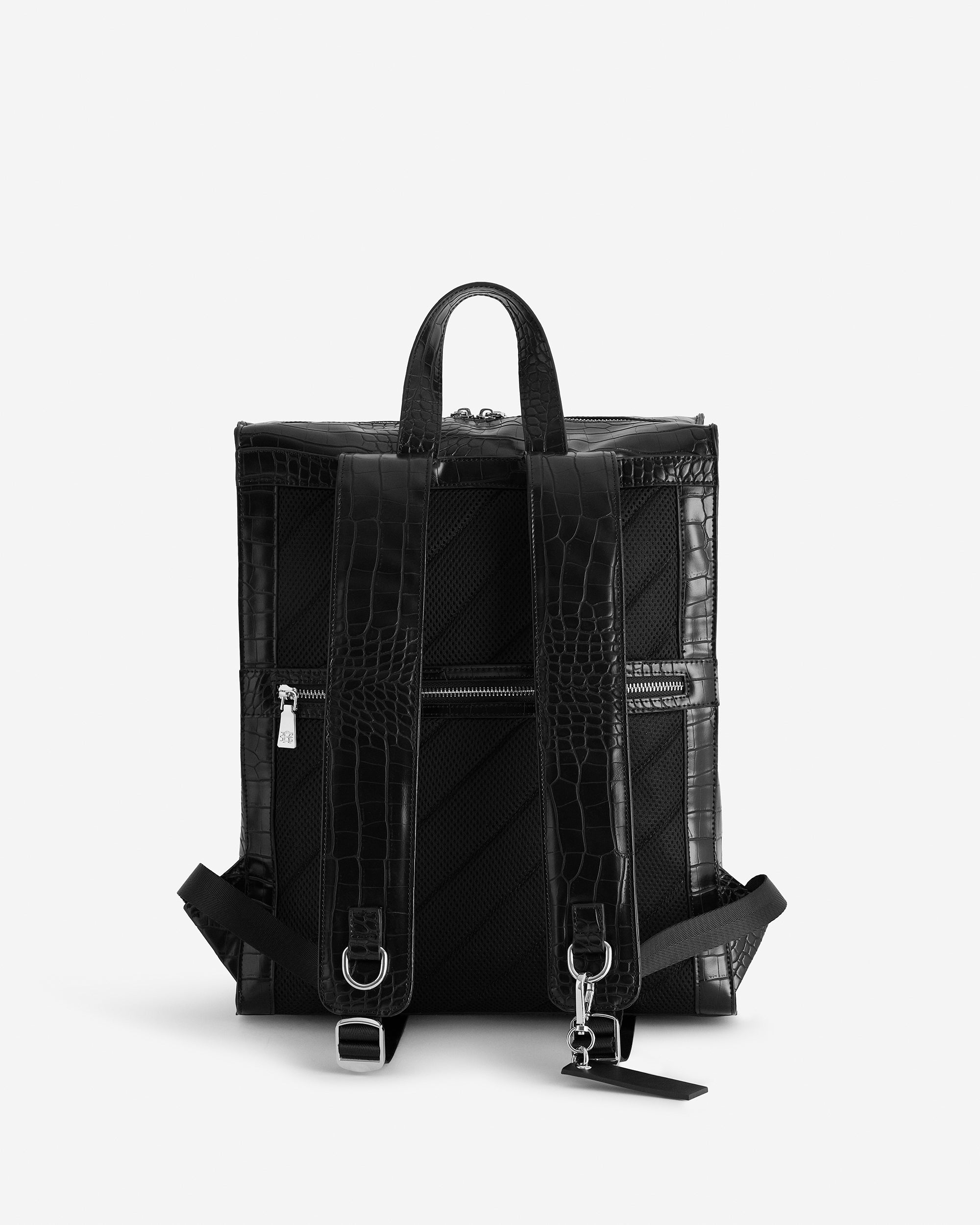 Black Croc Ester Romana Backpack - Image 3