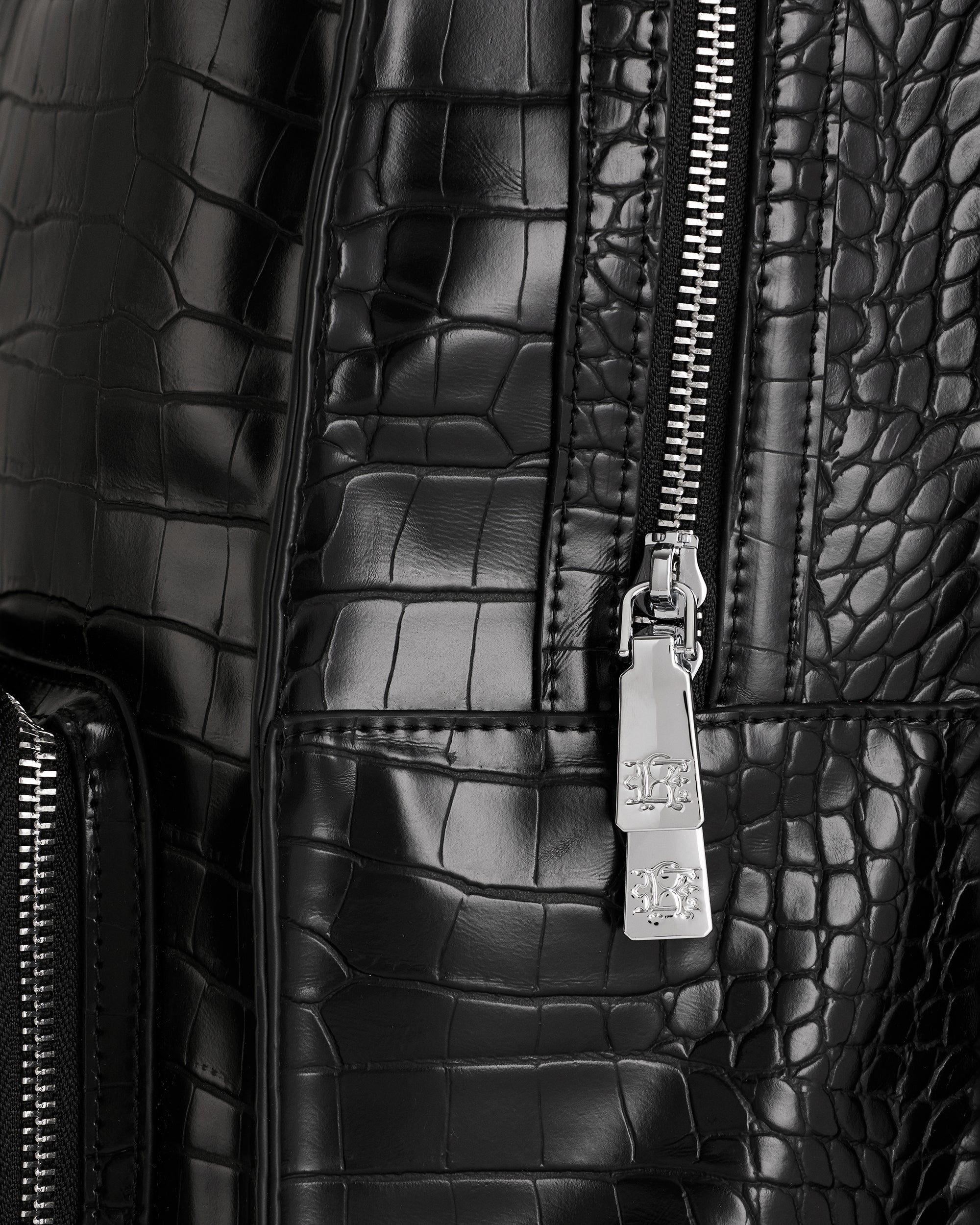 Black Croc Ester Romana Backpack - Image 2