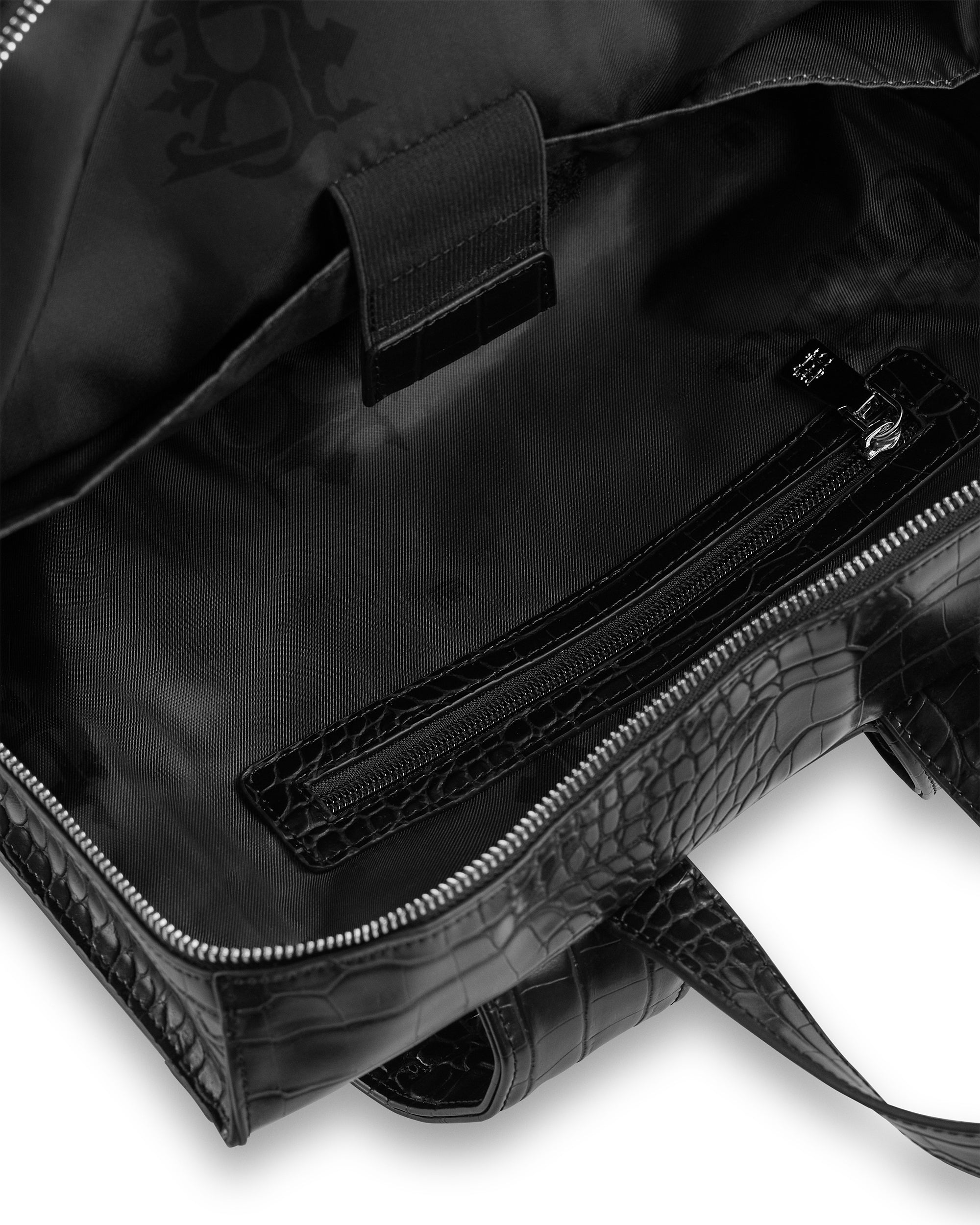Black Croc Ester Romana Backpack - Image 4